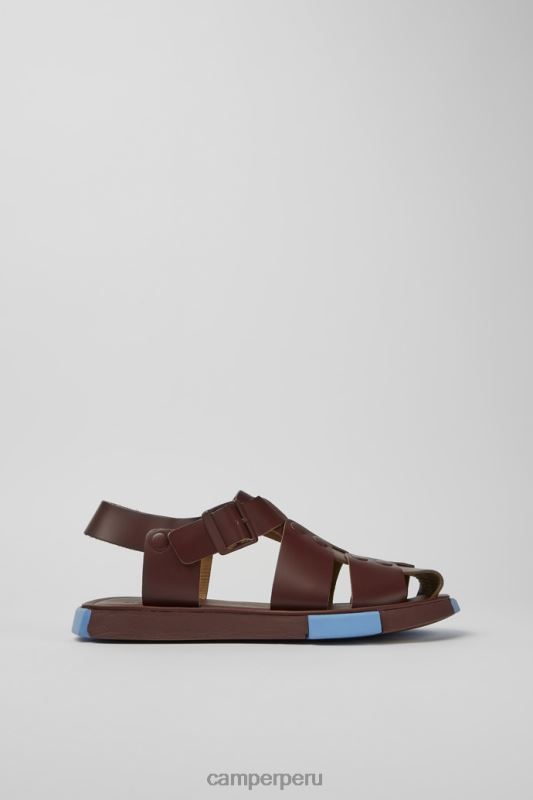 borgoña BX6281760 Camper Conjunto de diseño sandalias de piel color burdeos para hombre.