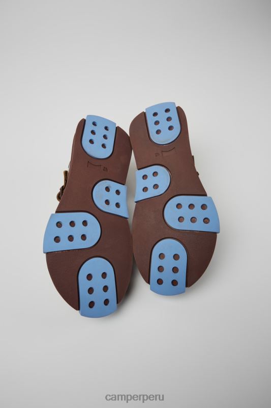 borgoña BX6281760 Camper Conjunto de diseño sandalias de piel color burdeos para hombre.