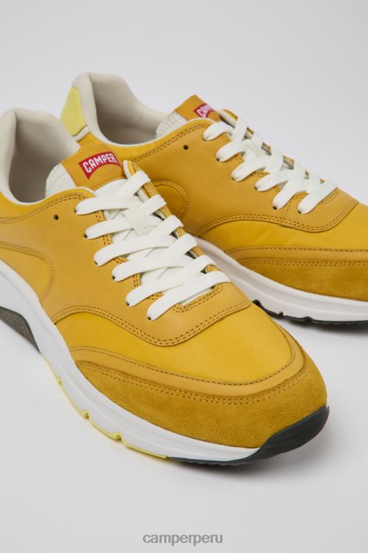 amarillo BX6281595 Camper Zapatillas drift de tejido y piel amarillo para hombre novedades