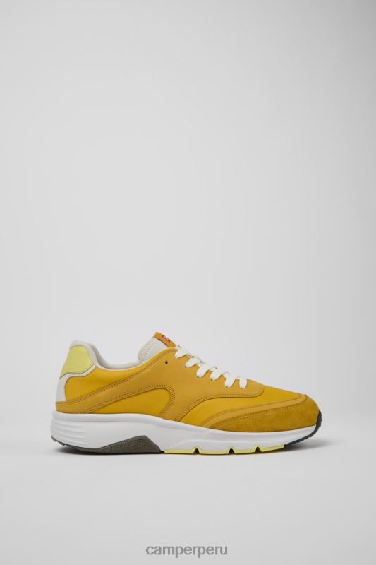 amarillo BX6281595 Camper Zapatillas drift de tejido y piel amarillo para hombre novedades