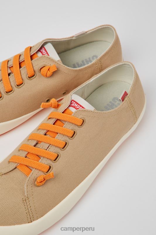 beige BX628336 Camper peu rambla zapatillas beige de algodón reciclado para hombre exclusivas