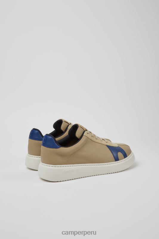 beige BX628351 Camper Zapatillas runner k21 de piel y nobuck beige y azul para hombre exclusivas