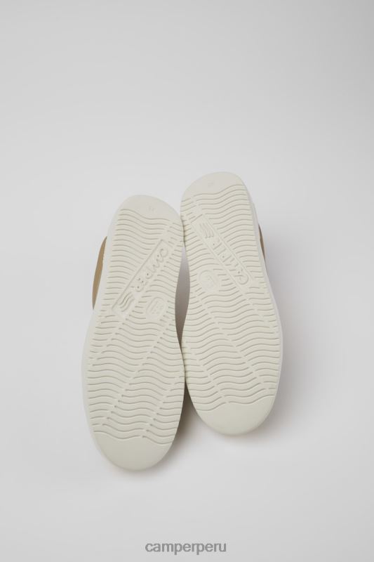 beige BX628351 Camper Zapatillas runner k21 de piel y nobuck beige y azul para hombre exclusivas