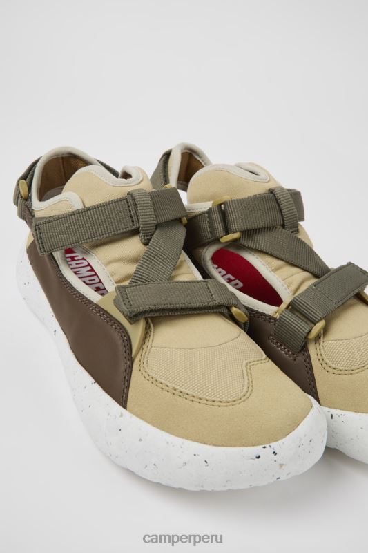 blanco BX6281498 Camper Zapatillas semiabiertas design peu Stadium de piel sin teñir y tejido blanco para hombre