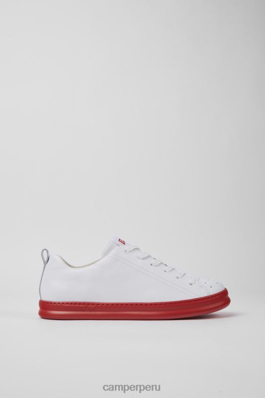 blanco BX6281514 Camper Zapatillas runner de piel blancas y rojas para hombre novedades