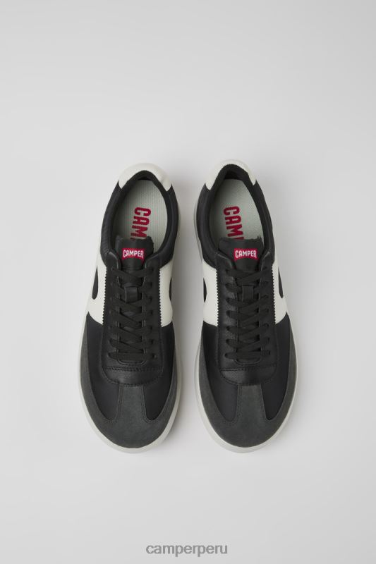 blanco BX6281537 Camper Diseño pelotas xlite zapatillas deportivas de tela y piel para hombre en color blanco y negro.