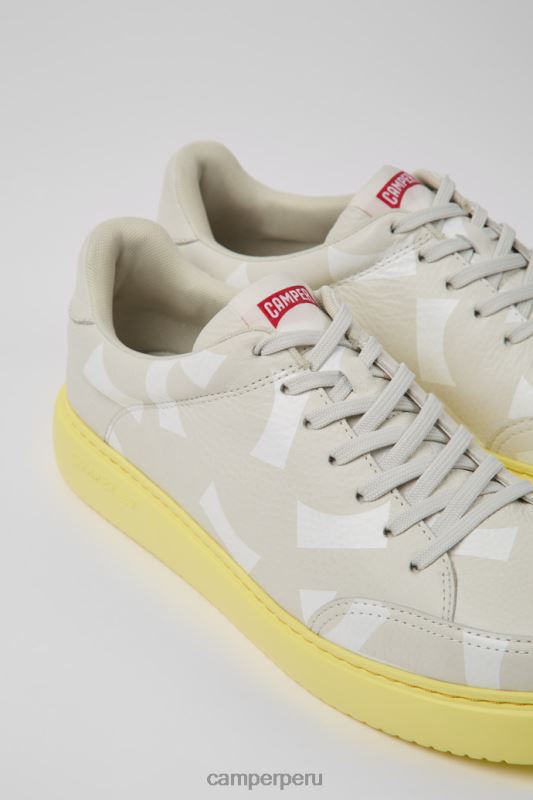 blanco BX6281630 Camper Zapatillas design runner k21 de piel blanca para hombre.