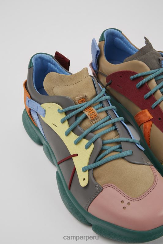 multicolor BX6281572 Camper Zapatillas deportivas twins de diseño en piel y nobuk multicolor para hombre.