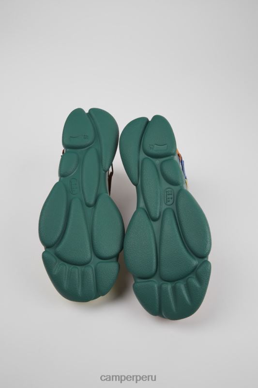 multicolor BX6281572 Camper Zapatillas deportivas twins de diseño en piel y nobuk multicolor para hombre.