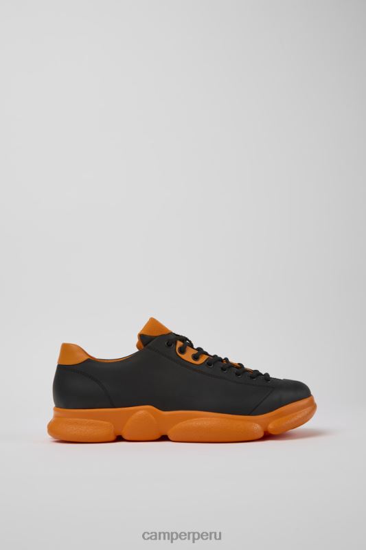 negro BX6281677 Camper zapatos karst de piel negro y naranja para hombre novedades