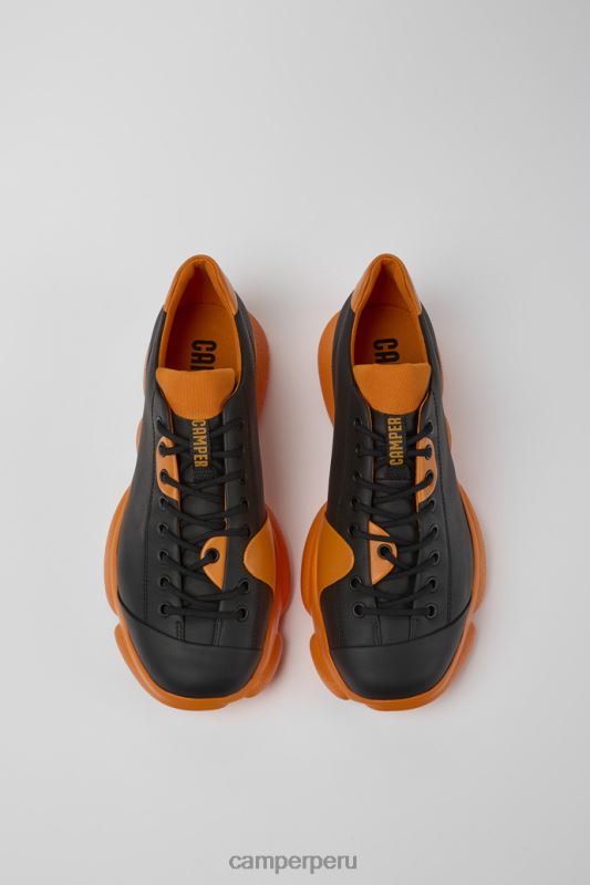 negro BX6281677 Camper zapatos karst de piel negro y naranja para hombre novedades