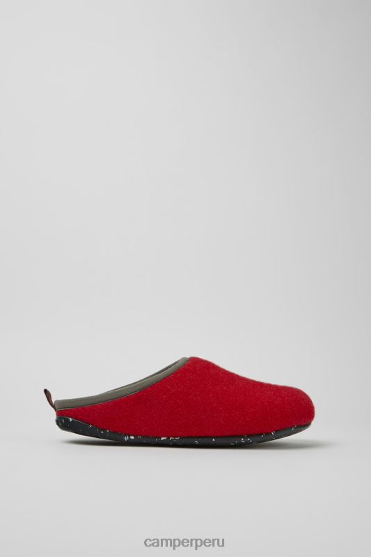 borgoña BX6281733 Camper zapatillas twins de lana rojo burdeos y gris para hombre novedades