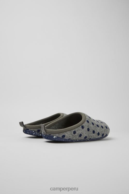 gris BX6281741 Camper Zapatillas wabi exclusivas de lana gris y azul para hombre.
