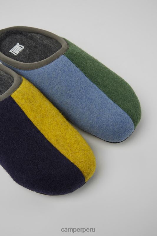 verde BX6281734 Camper zapatillas twins de lana verde azul y gris para hombre recién llegadas