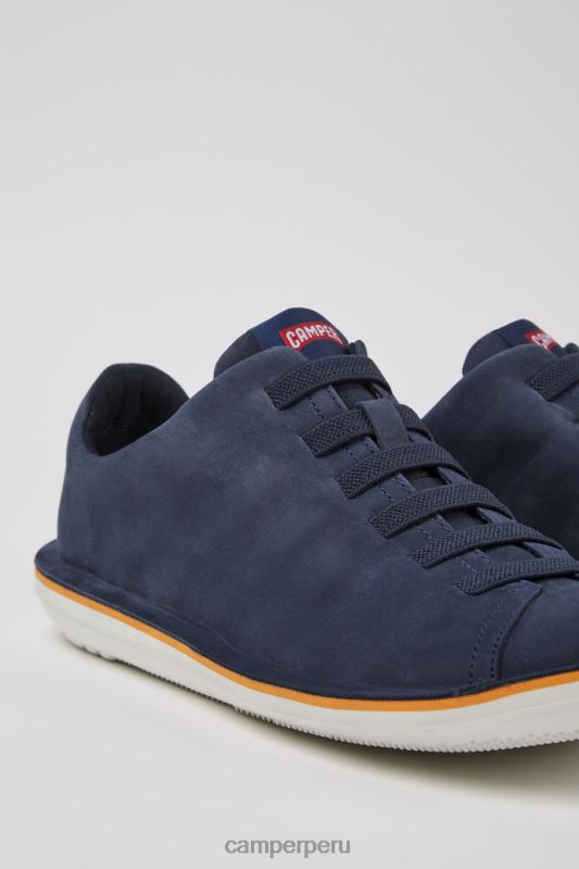 azul BX6281326 Camper Zapatillas de nobuck azul escarabajo de diseño para hombre.
