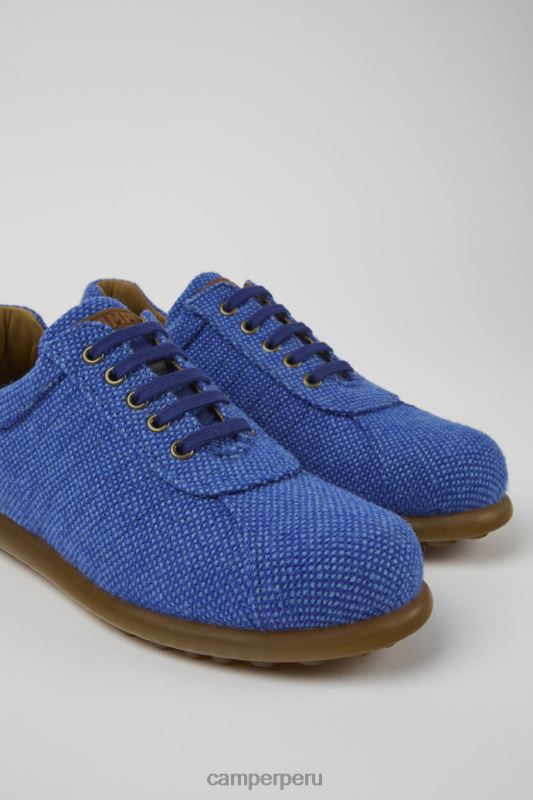 azul BX628286 Camper pelotas zapatos de lana viscosa y piel azul para hombre novedades
