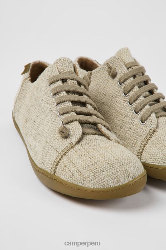 beige BX6281213 Camper zapatos peu textil beige para hombre exclusivos