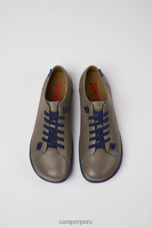 gris BX6281243 Camper zapatos de piel gris peu de diseño para hombre
