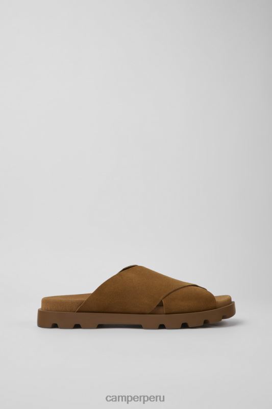 marrón BX6281195 Camper Sandalia Brutus de diseño Sandalias de nobuk marrón para hombre.
