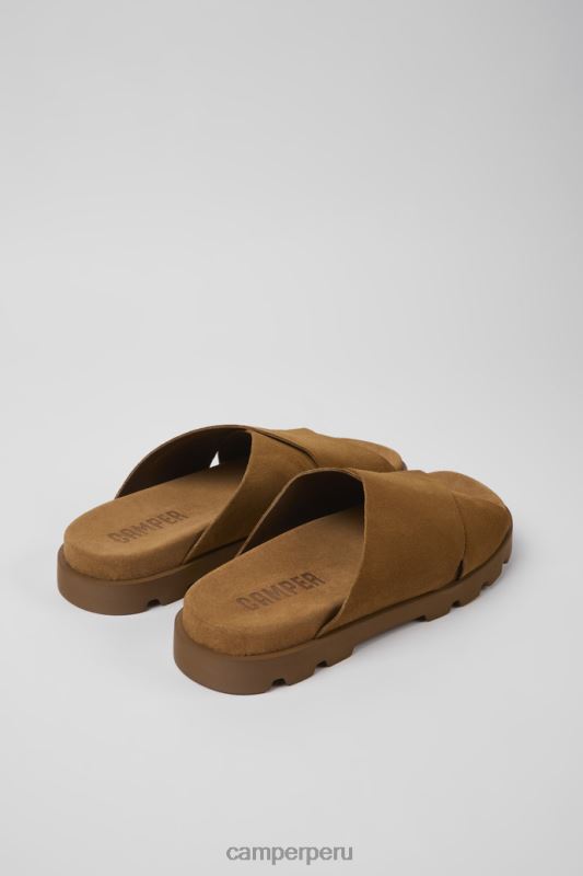 marrón BX6281195 Camper Sandalia Brutus de diseño Sandalias de nobuk marrón para hombre.