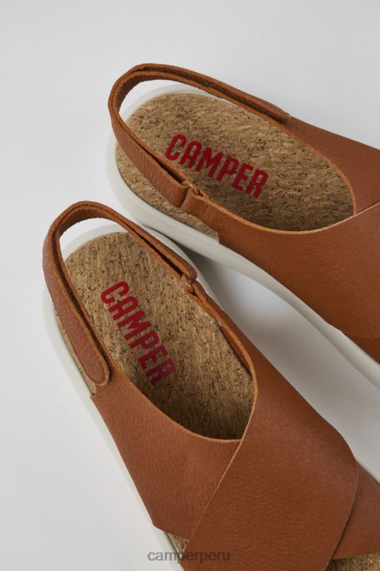 marrón BX6281234 Camper pelotas flota sandalias de piel marrón y blanco para hombre novedades