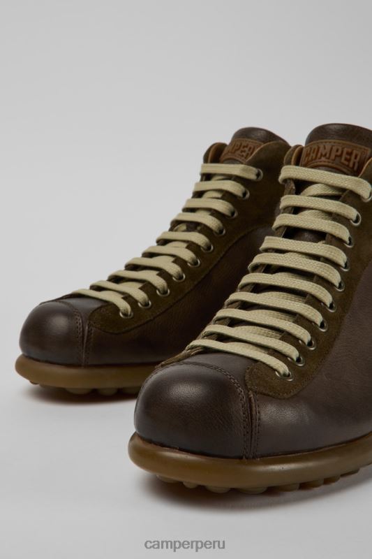 marrón BX6281306 Camper pelotas botines de piel marrón oscuro para hombre novedades