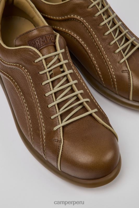 marrón BX6281309 Camper pelotas zapatillas de piel marrón para hombre novedades