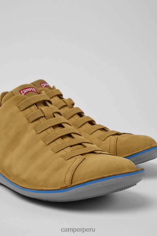 marrón BX628270 Camper Zapatillas de nobuck marrón escarabajo de diseño para hombre.