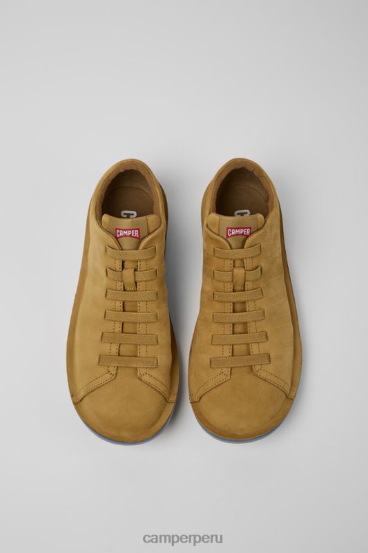 marrón BX628270 Camper Zapatillas de nobuck marrón escarabajo de diseño para hombre.