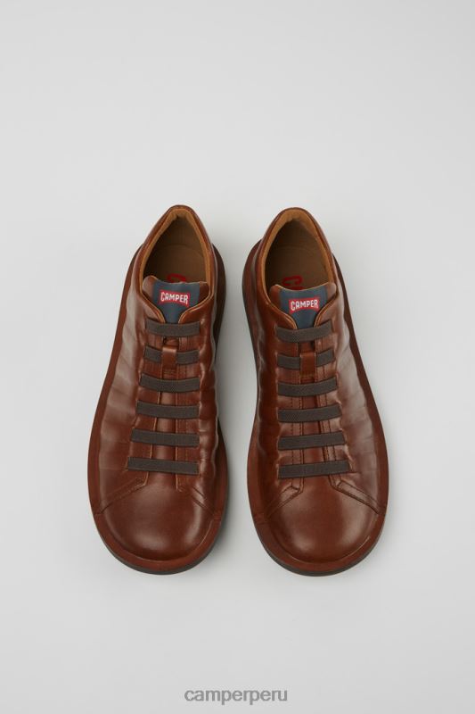 marrón BX628271 Camper Zapato ligero de diseño escarabajo marrón para hombre.