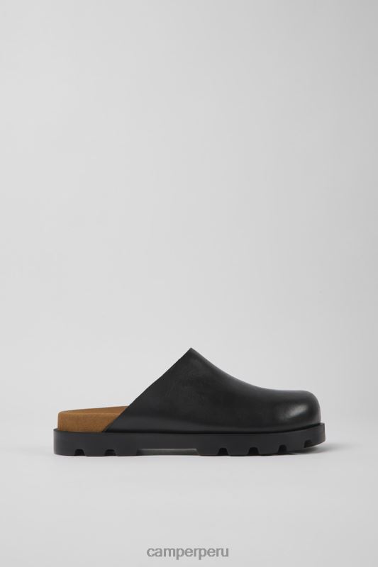 negro BX6281189 Camper sandalia brutus zuecos de piel negro para hombre exclusivos