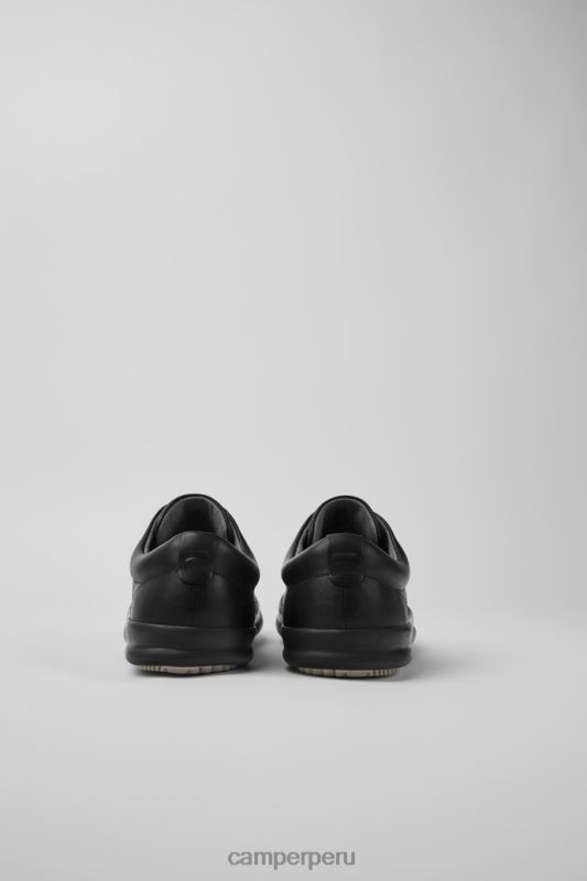 negro BX6281204 Camper Zapato exclusivo de piel chasis negro para hombre.