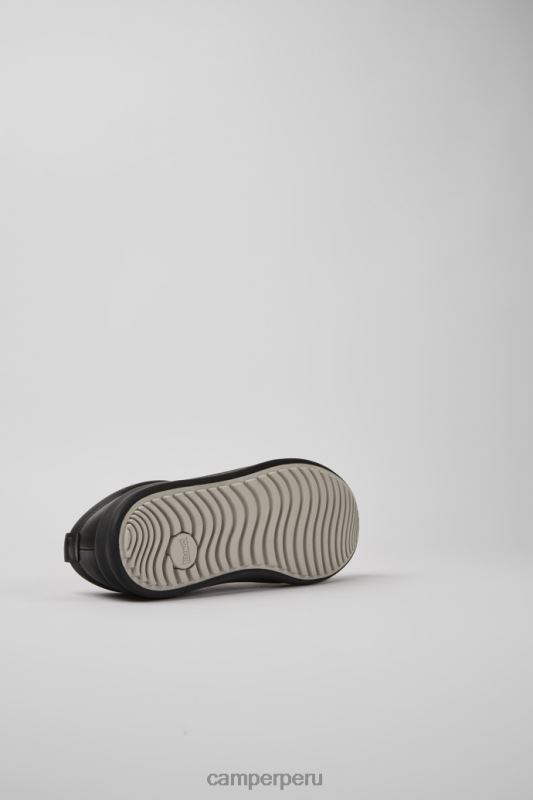 negro BX6281204 Camper Zapato exclusivo de piel chasis negro para hombre.