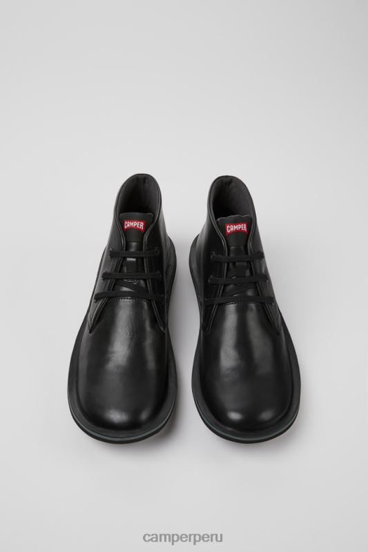 negro BX6281314 Camper botines beetle de piel negro para hombre exclusivos
