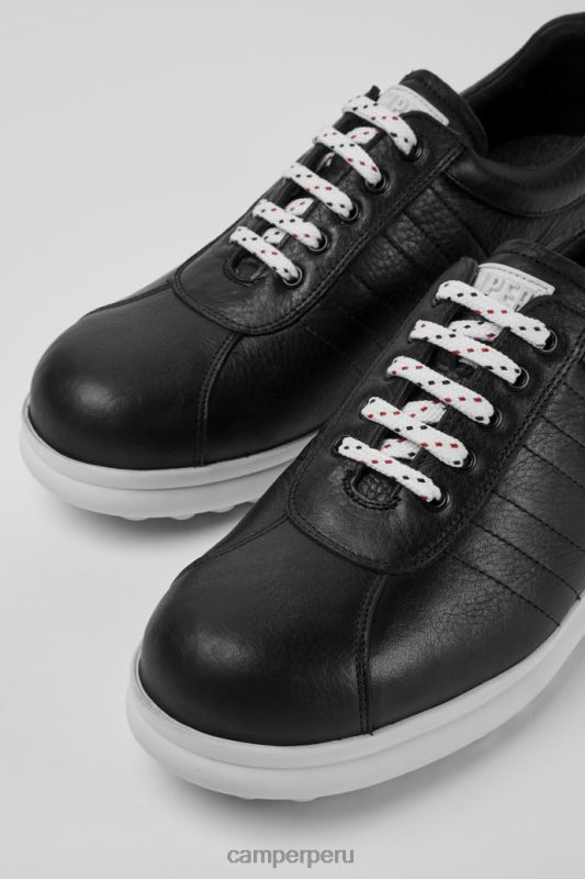 negro BX6281334 Camper Zapatillas pelotas de diseño Protect de piel color negro para hombre.