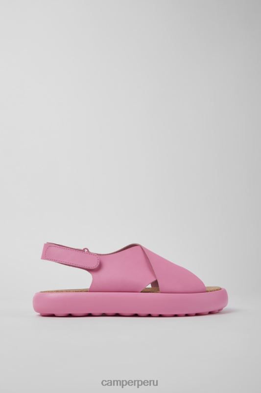 rosa BX6281232 Camper pelotas flota sandalias de piel rosa para hombre exclusivas