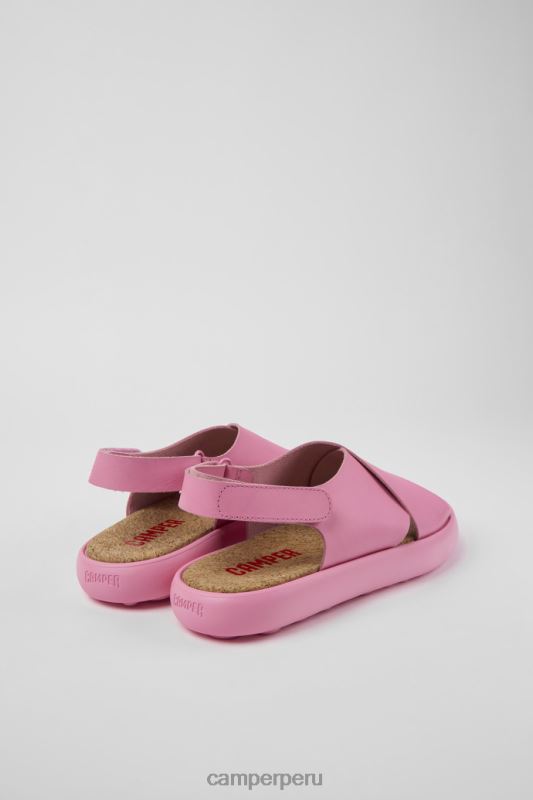 rosa BX6281232 Camper pelotas flota sandalias de piel rosa para hombre exclusivas