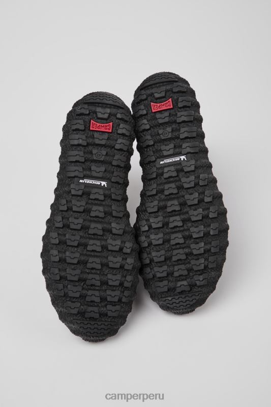 verde BX6281255 Camper Botines de tejido y piel verde tierra para hombre novedades