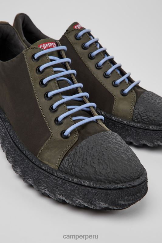 verde BX6281258 Camper Zapatos de textil y nobuk verde tierra para hombre exclusivos