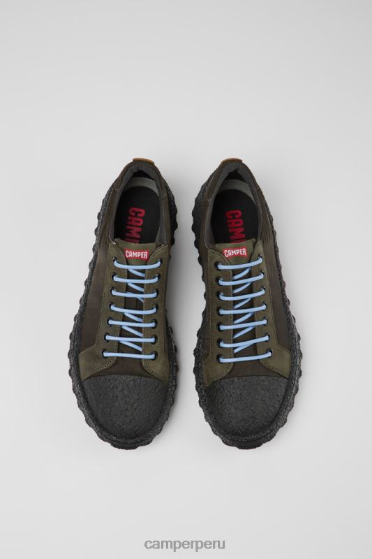 verde BX6281258 Camper Zapatos de textil y nobuk verde tierra para hombre exclusivos