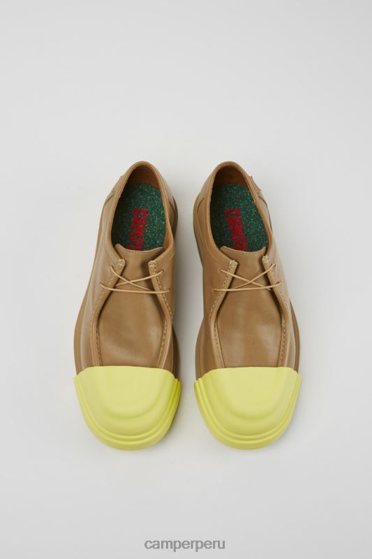 beige BX6281439 Camper zapatos de cuero beige design junction para hombre