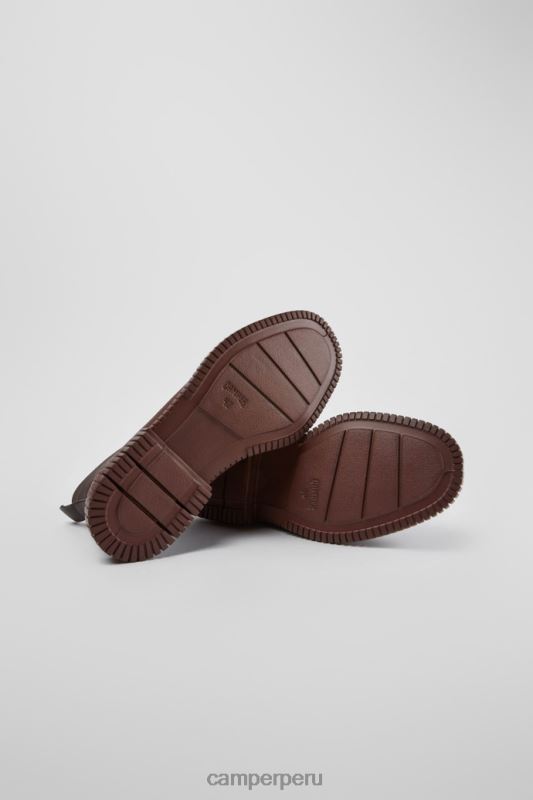 borgoña BX6281487 Camper Botas de piel con cordones pix burdeos novedades