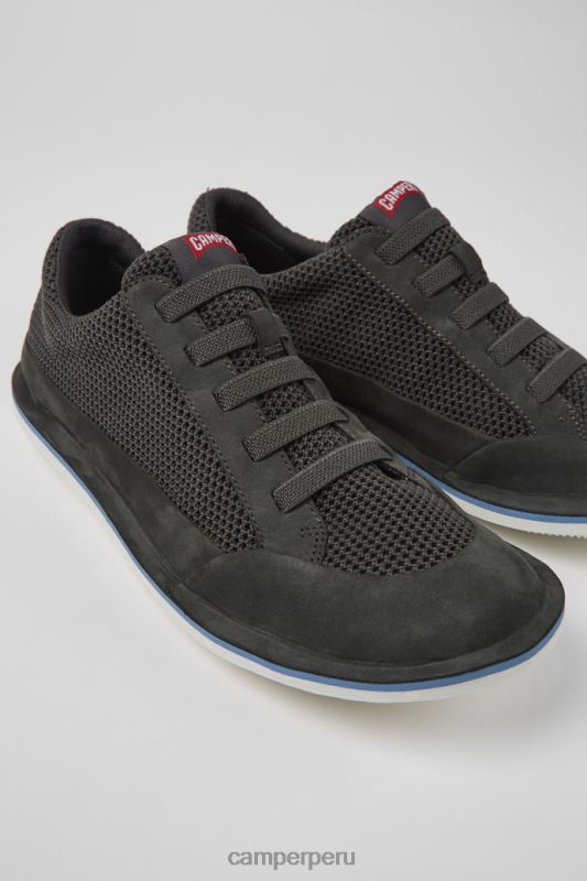 gris BX6281383 Camper Zapatos exclusivos de tejido y nobuk gris escarabajo para hombre.