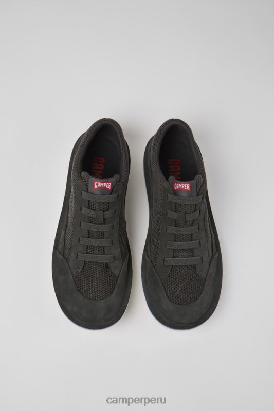 gris BX6281383 Camper Zapatos exclusivos de tejido y nobuk gris escarabajo para hombre.