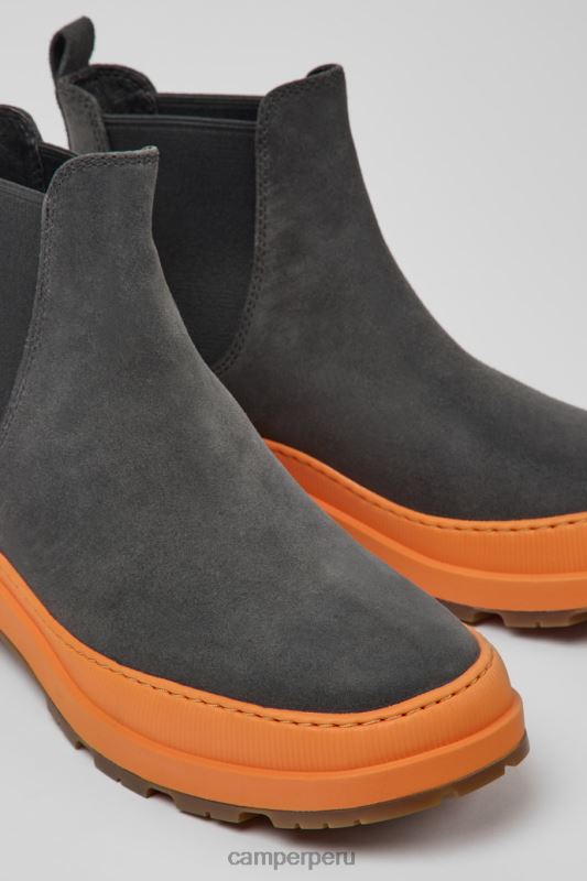 gris BX6281401 Camper Botines de nobuk gris oscuro de diseño brutus trek michelin para hombre