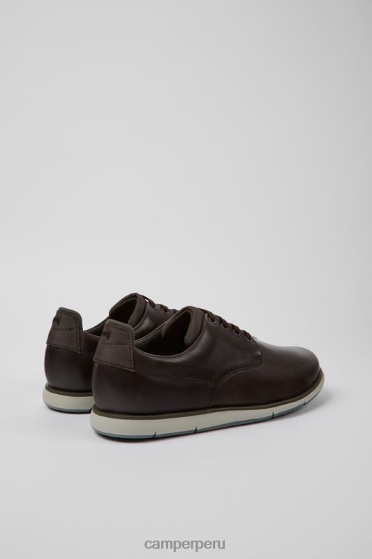 marrón BX6281398 Camper Zapatos de cuero marrón Smith de diseño para hombre.
