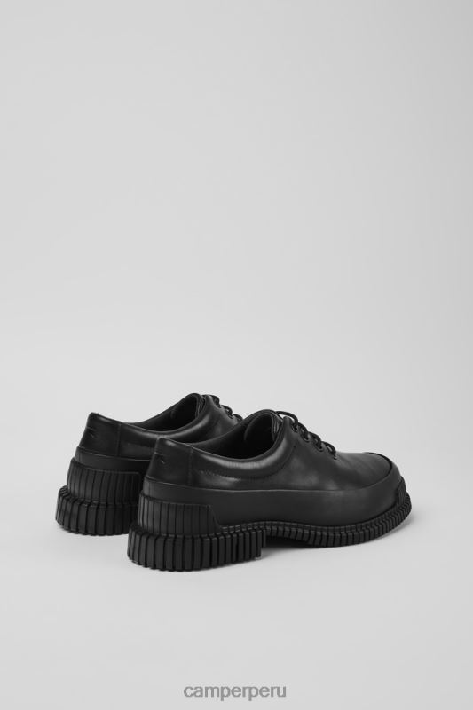 negro BX6281364 Camper zapatos con cordones de cuero negro design pix