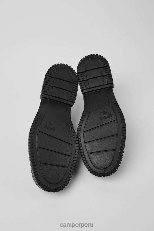 negro BX6281364 Camper zapatos con cordones de cuero negro design pix