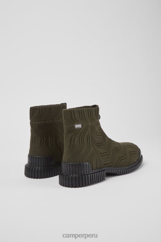 verde BX6281472 Camper Botas pix tencel con cremallera verde oscuro para hombre exclusivas