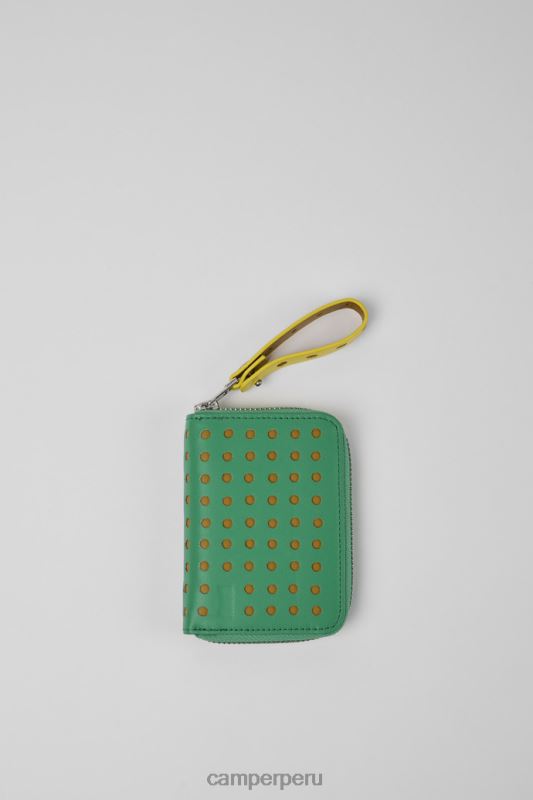 verde BX6281783 Camper Cartera pequeña de piel mosa verde y amarillo novedades